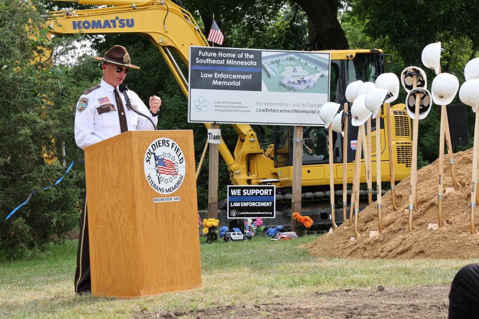 Sheriff Torgerson speaks at Law Enforcement Memorial Groundbreaking