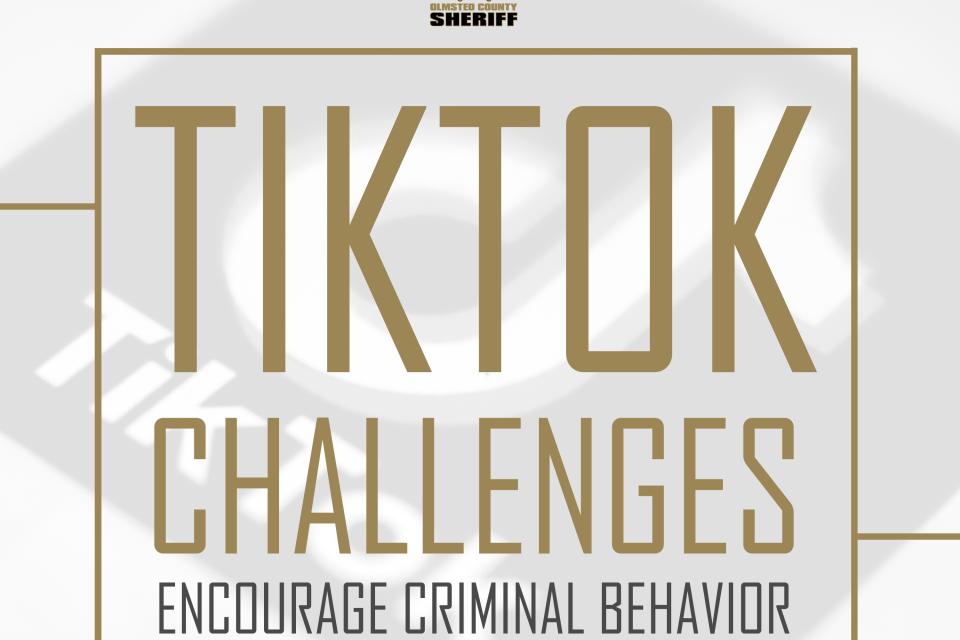 Graphic featuring Sheriff's Office Logo and TikTok Challenges Encourage Criminal Behavior