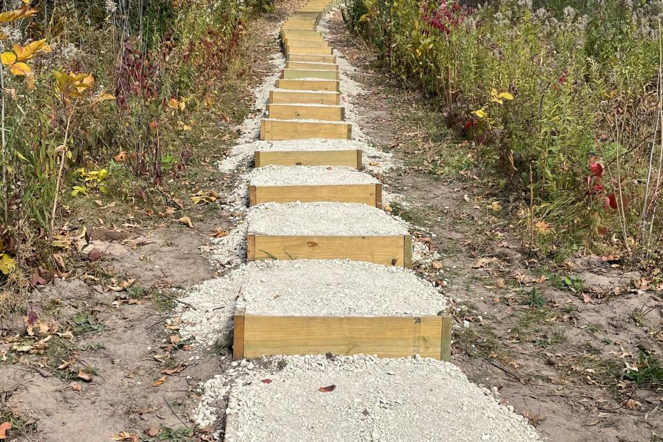 Eagle Scout stairs project at Oxbow Park