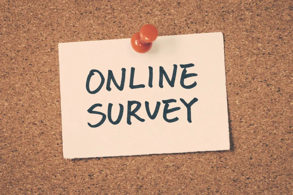 Online survey note