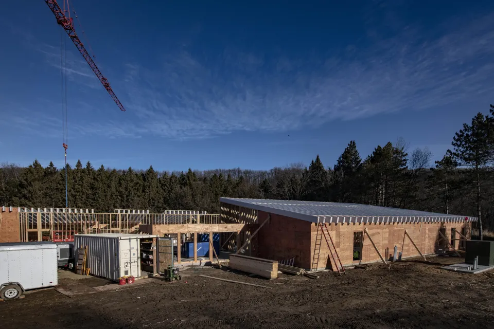 construction work takes place on the Oxbow Park and Zollman Zoo nature center