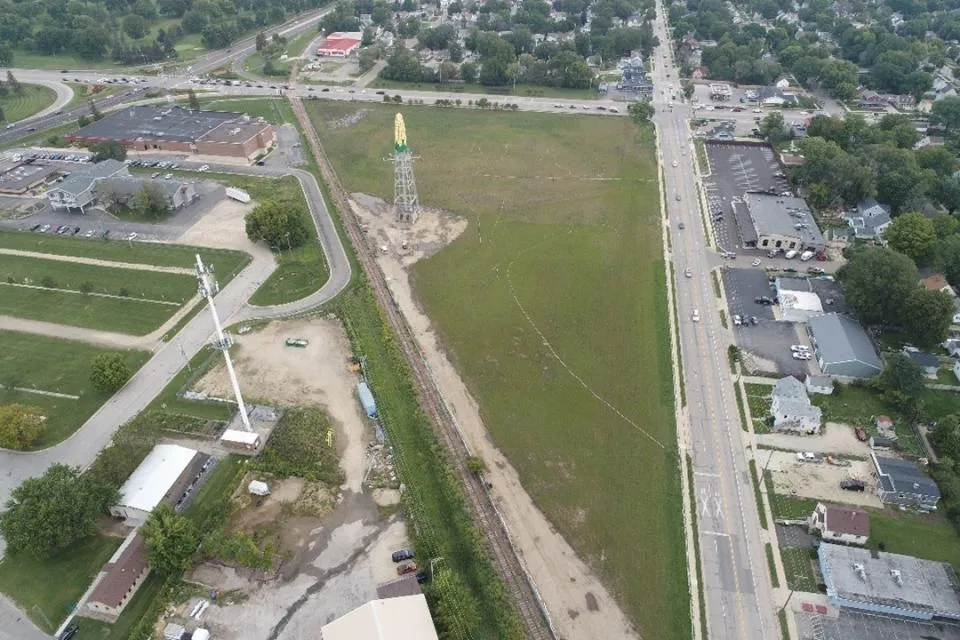 Aerial image of future development site