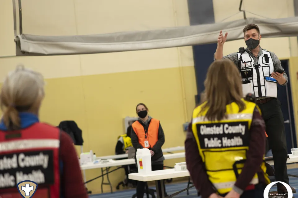 Olmsted County Public Health employees working on COVID-19 response