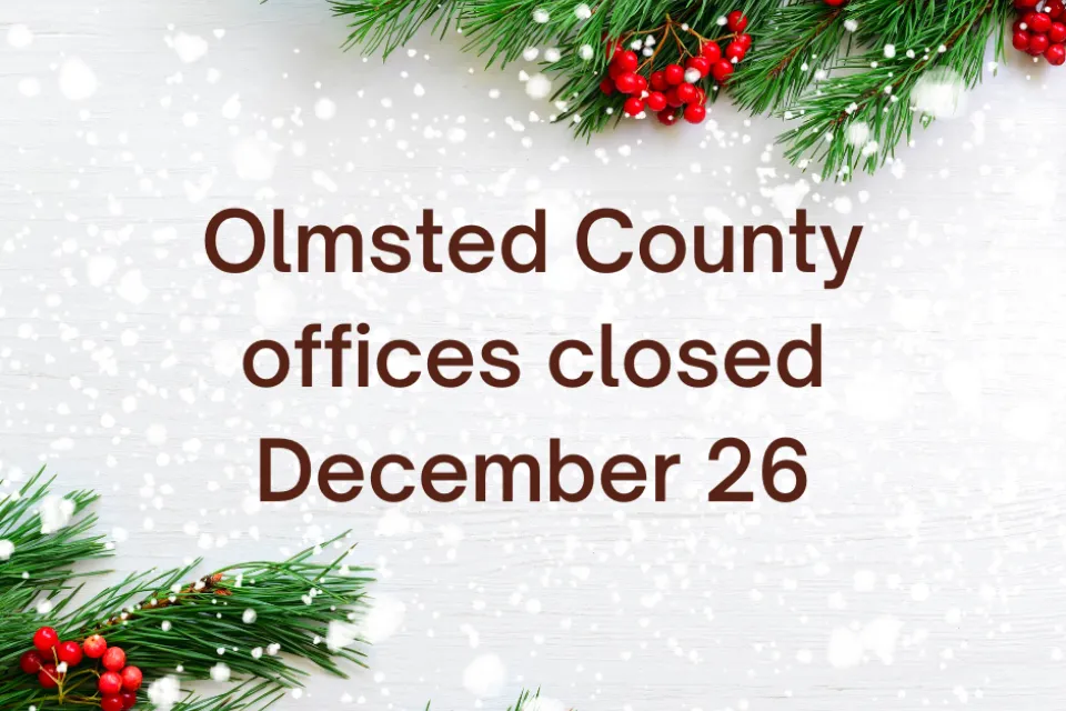 Olmsted County offices closed December 26