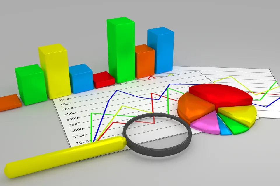Image depicting generic data, charts, and graphs