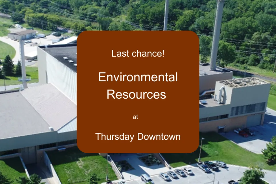 graphic promoting Environmental Resources at Thursdays Downtown