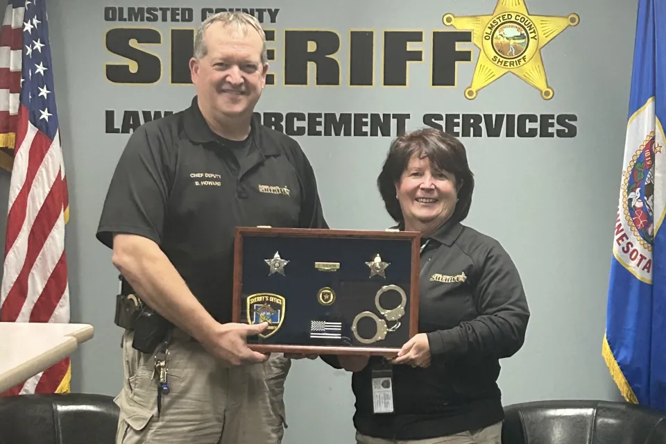 Chief Deputy Brian Howard and Linda Stevens 