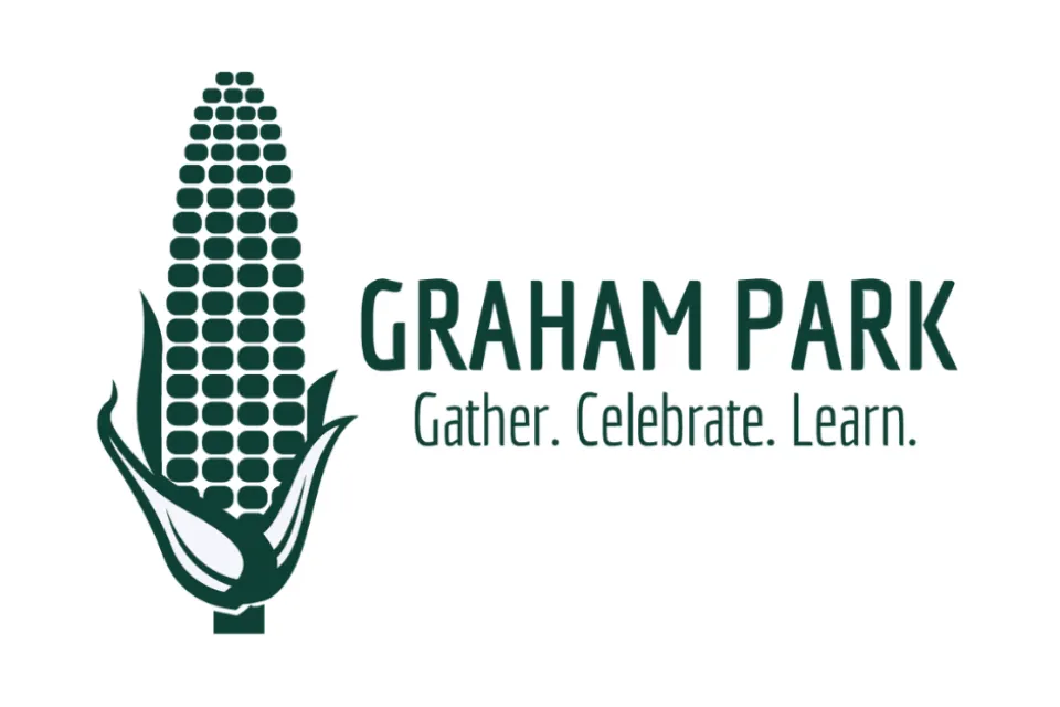 Graham Park logo. Gather. Celebrate. Learn