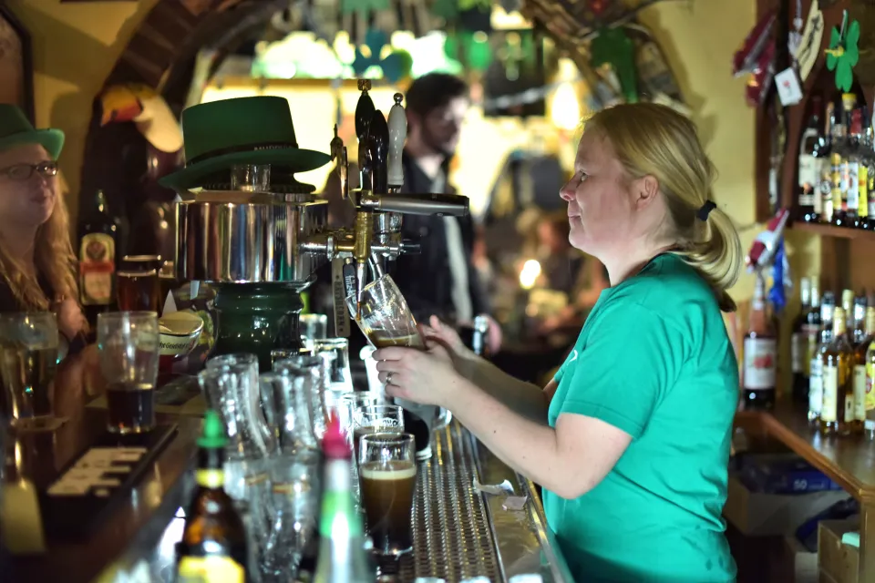 St. Patrick's Day in a bar
