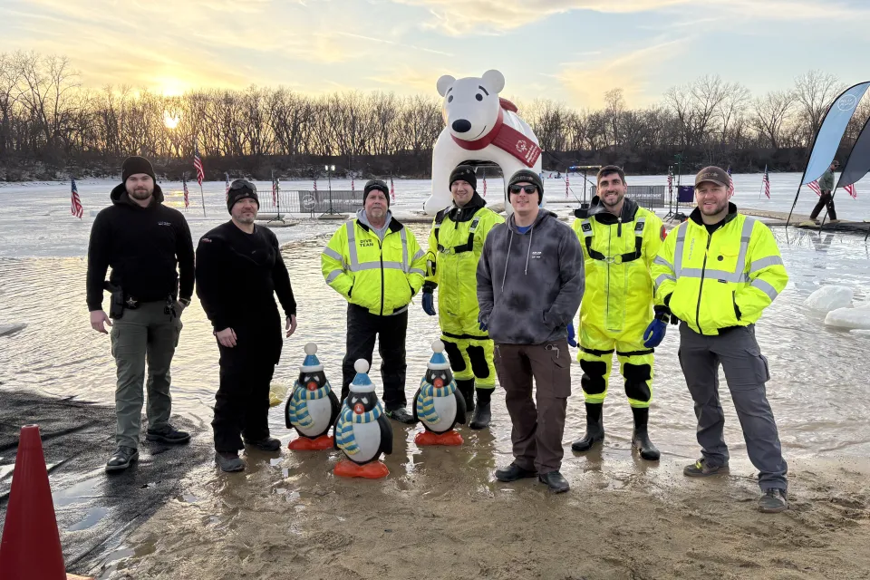 Members of the Sheriff's Office Dive Team at Polar Plunge in 2026.