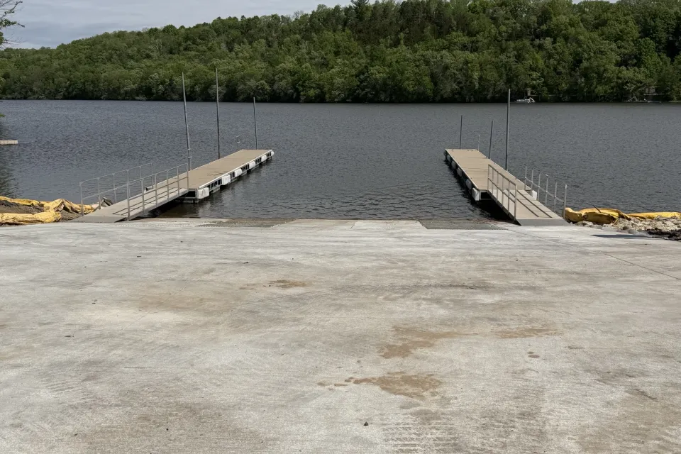 Boat launch at Lake Zumbro Park