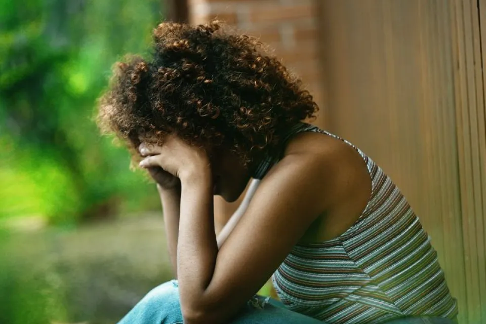 A female under distress