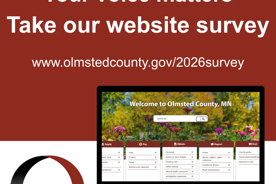 Web survey graphic with survey URL